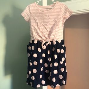Carter’s girls dress pink and navy GUC size 7